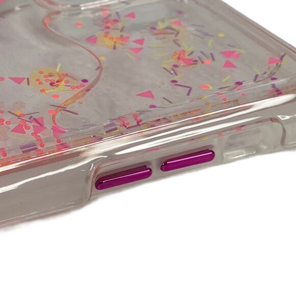 iPhone X , iPhone XS Case Clear Glowing Pink Glitter Waterfall by Case-Mate NEW! - Picture 5 of 12